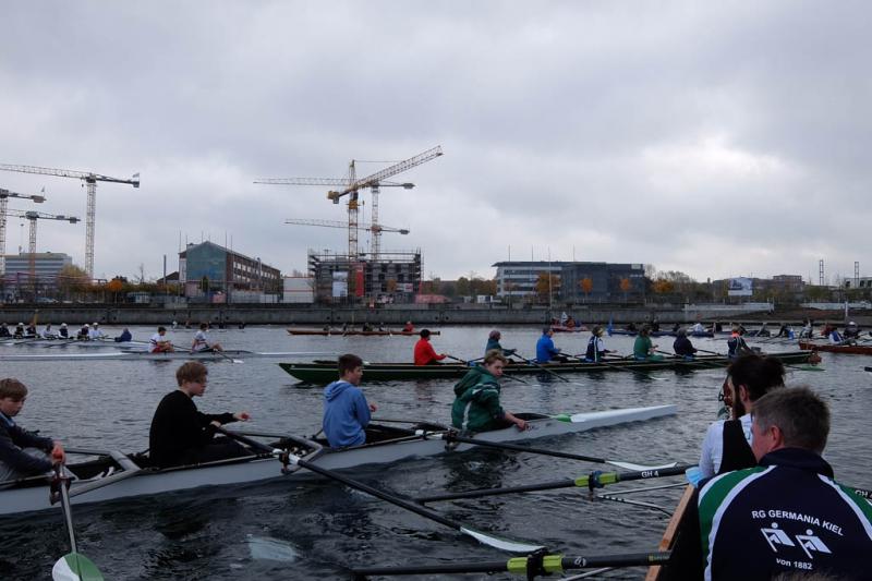 Gemeinsames Abrudern der Kieler Rudervereine am 31. Oktober 2021