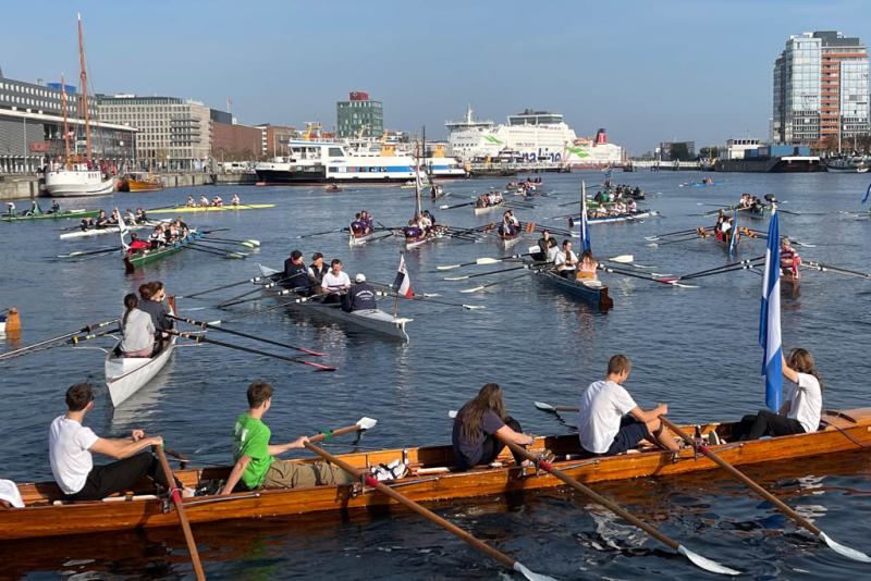 Gemeinsames Abrudern der Kieler Rudervereine am 30. Oktober 2022