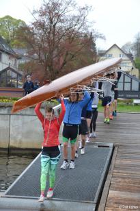Gemeinsames Anrudern der Kieler Rudervereine mit Bootstaufe am 26. April 2015