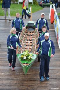 Gemeinsames Anrudern der Kieler Rudervereine mit Bootstaufe am 26. April 2015