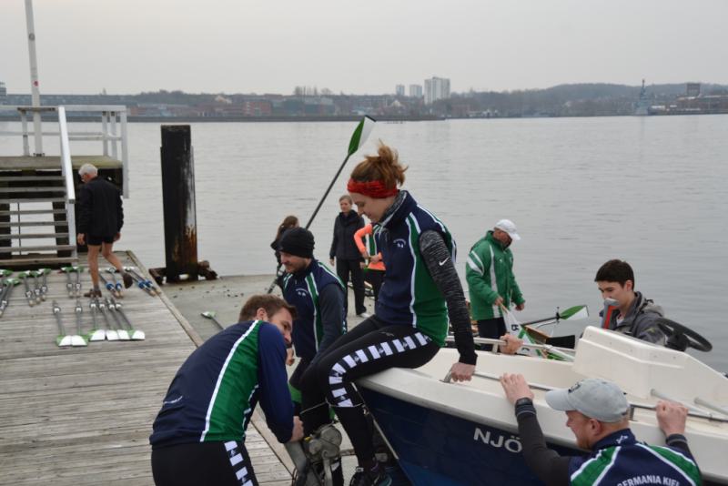 Gemeinsames Anrudern der Kieler Rudervereine am 15. April 2018