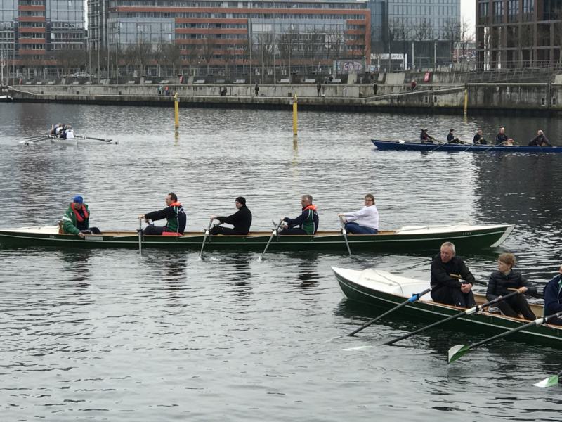Gemeinsames Anrudern der Kieler Rudervereine am 15. April 2018