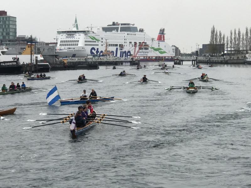 Gemeinsames Anrudern der Kieler Rudervereine am 15. April 2018