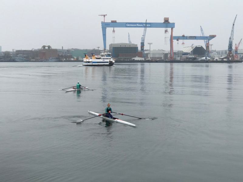 Gemeinsames Anrudern der Kieler Rudervereine am 15. April 2018