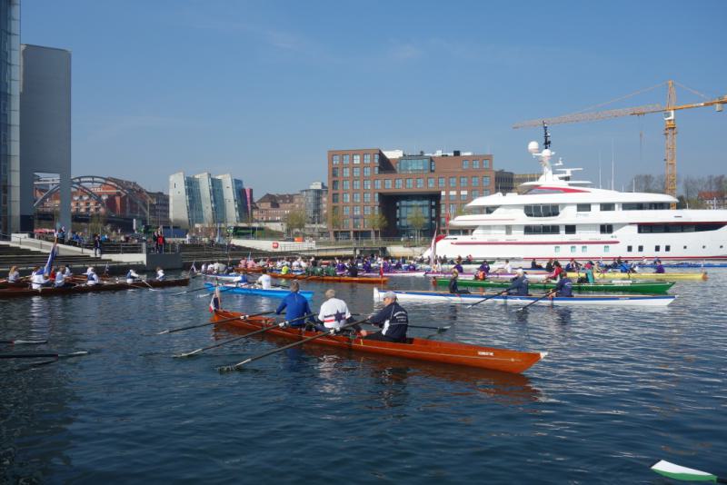 Gemeinsames Anrudern der Kieler Rudervereine am 7. April 2019