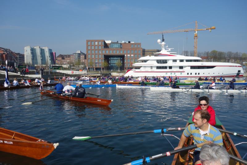 Gemeinsames Anrudern der Kieler Rudervereine am 7. April 2019
