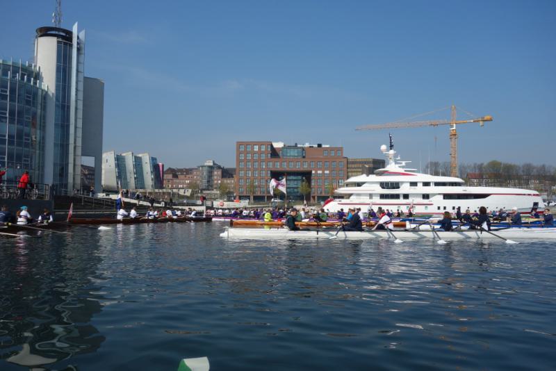 Gemeinsames Anrudern der Kieler Rudervereine am 7. April 2019
