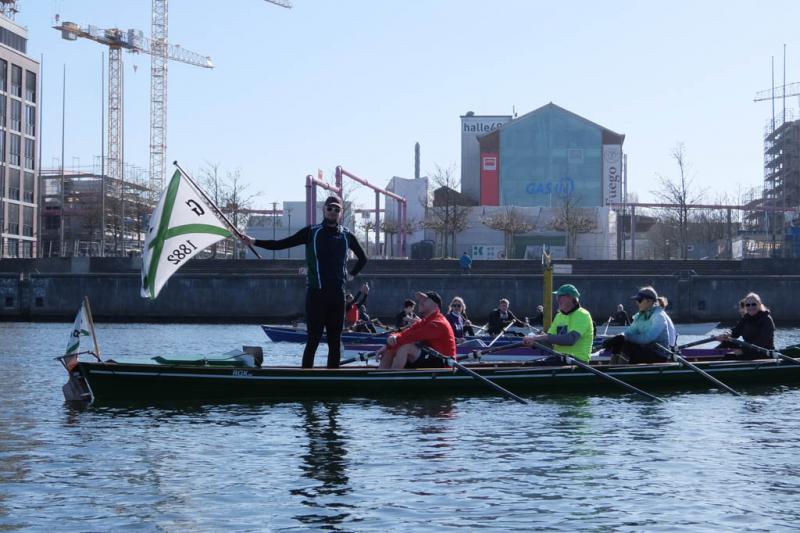 Gemeinsames Anrudern der Kieler Rudervereine am 27. März 2022