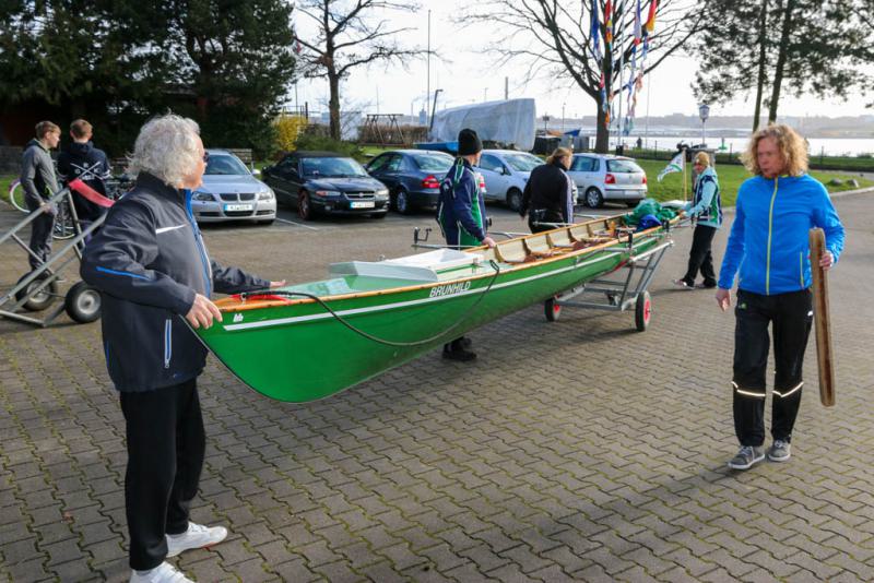 Gemeinsames Anrudern der Kieler Rudervereine und Taufe des Achters am 26. März 2023