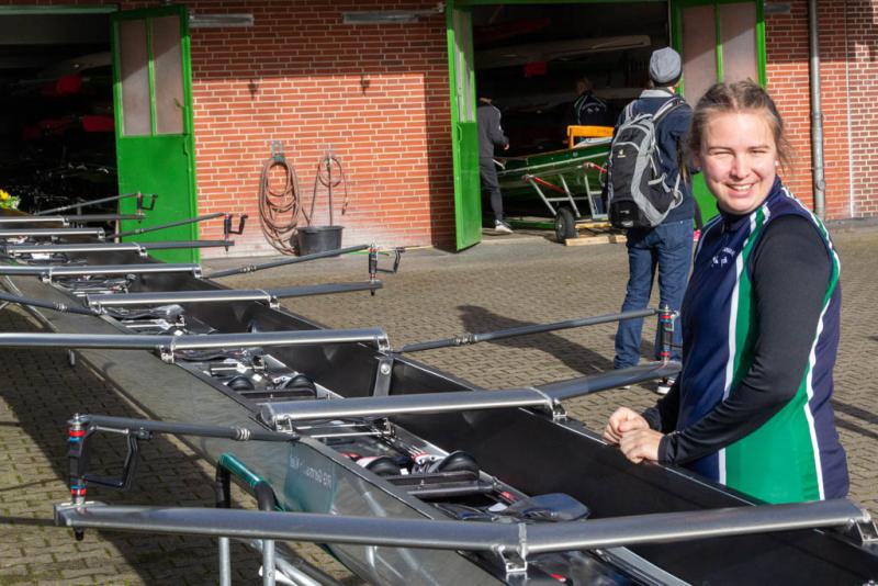 Gemeinsames Anrudern der Kieler Rudervereine und Taufe des Achters am 26. März 2023