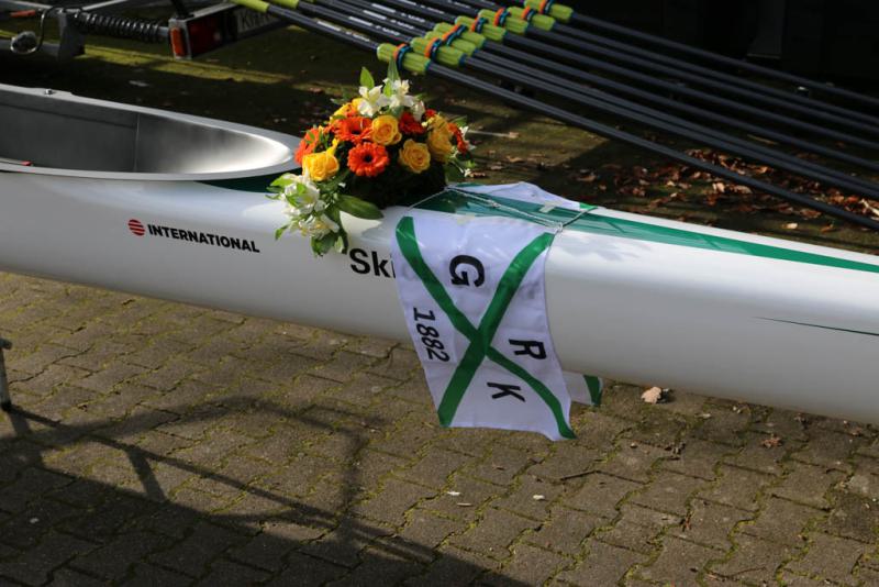 Gemeinsames Anrudern der Kieler Rudervereine und Taufe des Achters am 26. März 2023