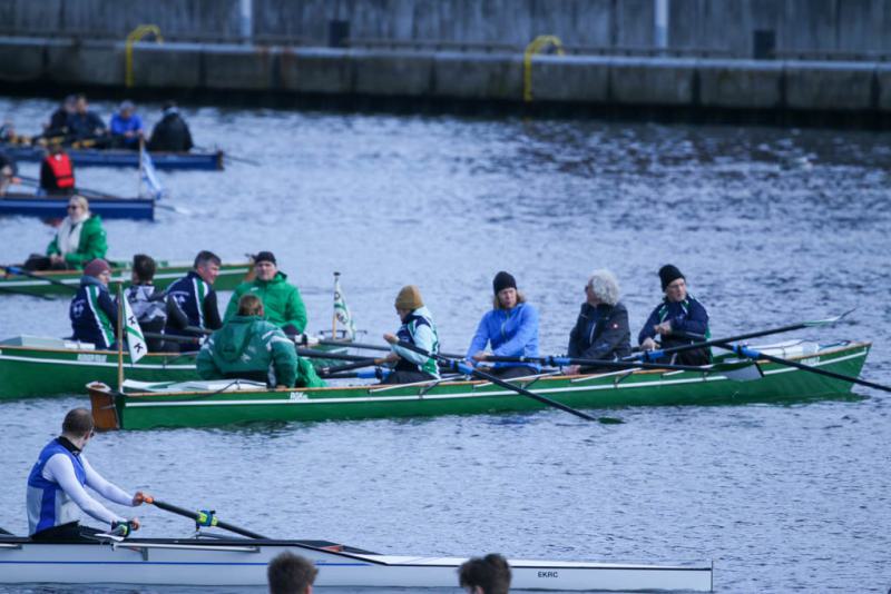 Gemeinsames Anrudern der Kieler Rudervereine und Taufe des Achters am 26. März 2023