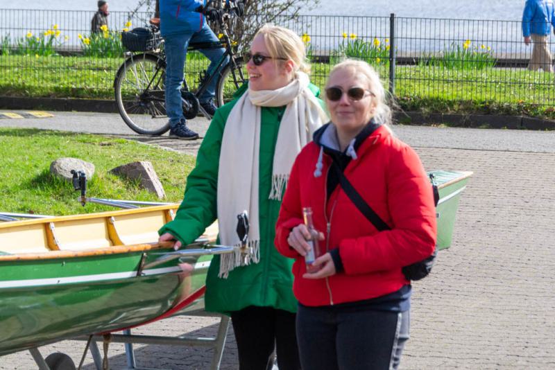 Gemeinsames Anrudern der Kieler Rudervereine und Taufe des Achters am 26. März 2023