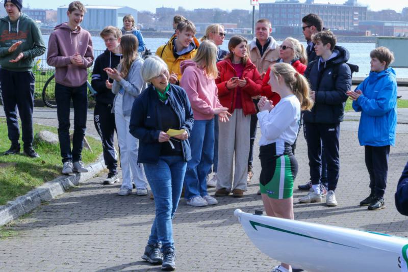 Gemeinsames Anrudern der Kieler Rudervereine und Taufe des Achters am 26. März 2023