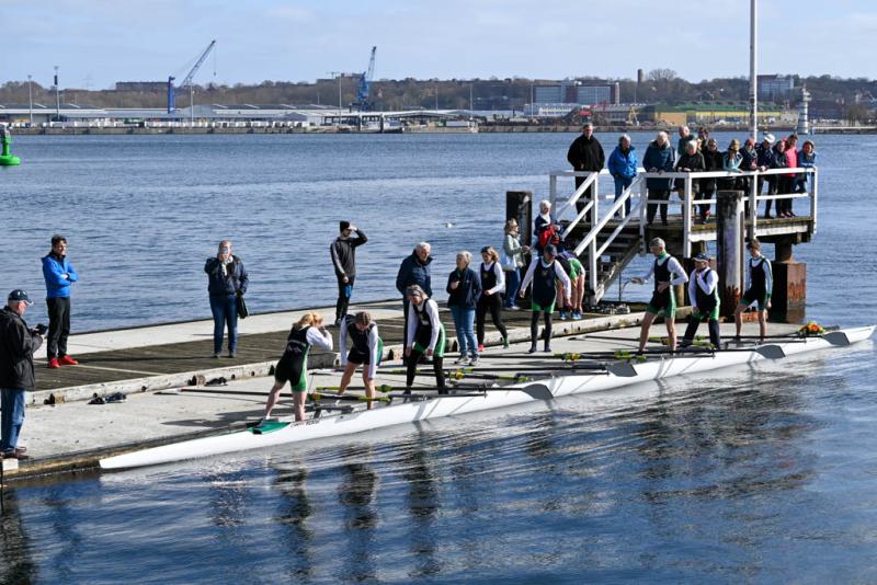 Gemeinsames Anrudern der Kieler Rudervereine und Taufe des Achters am 26. März 2023