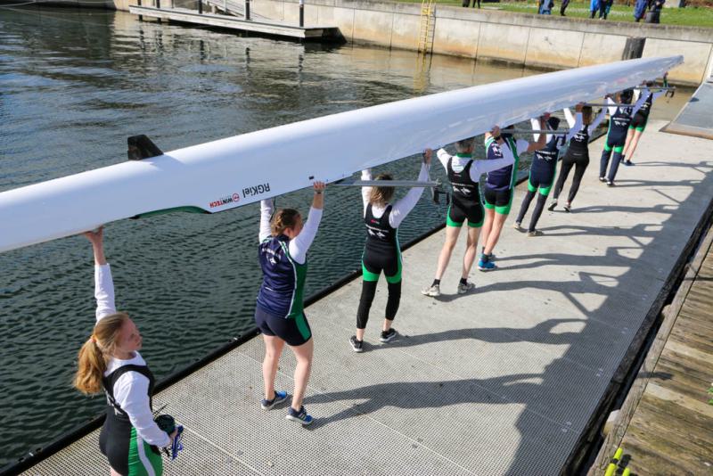Gemeinsames Anrudern der Kieler Rudervereine und Taufe des Achters am 26. März 2023