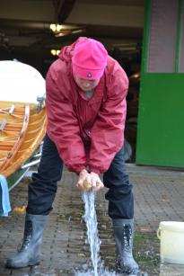 Bootsdienst bei der Rudergesellschaft Germania Kiel am 14. Nov. 2015