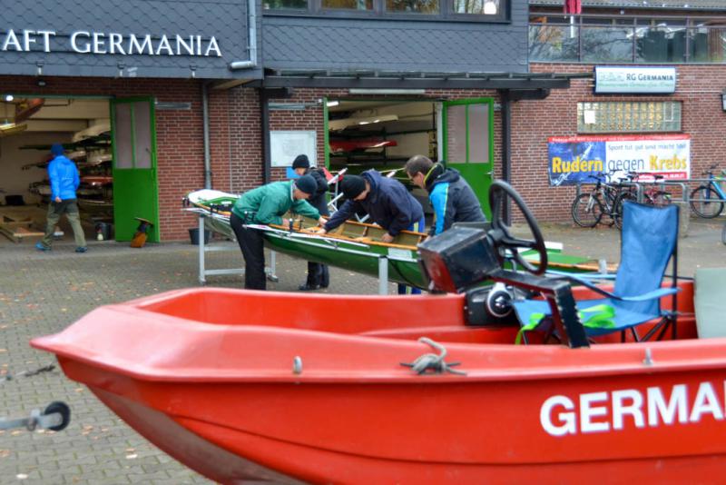 Boots- und Hausdienst bei der Rudergesellschaft Germania Kiel am 6. Nov. 2021