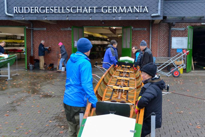 Boots- und Hausdienst bei der Rudergesellschaft Germania Kiel am 6. Nov. 2021