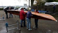 Bootsdienst bei der Rudergesellschaft Germania Kiel am 8. Nov. 2014