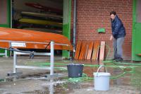 Bootsdienst bei der Rudergesellschaft Germania Kiel am 8. Nov. 2014