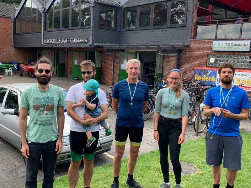 Interne Regatta Rudergesellschaft Germania Kiel am 7. Aug. 2021