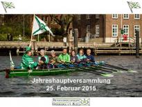 Jahreshauptversammlung der Rudergesellschaft Germania Kiel am 25. Feb. 2015