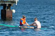 Kentertraining am Steg der RG Germania Kiel am 15. Juli 2023