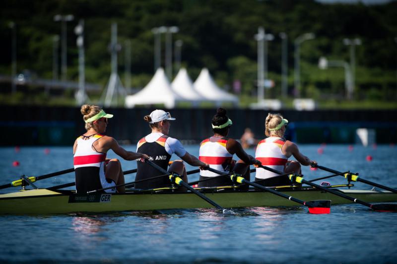Finale des Frauendoppelvierers bei den Olympischen Spiele Tokyo 2020 vom 23. Jul. bis 8. Aug. 2021