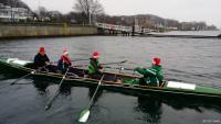 Rudern auf der Kieler Förde am 24. Dezember 2014