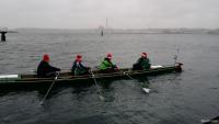 Rudern auf der Kieler Förde am 24. Dezember 2014