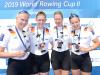 Siegerehrung Frauen-Doppelvierer - Weltcup II  vom  21. bis 23. Juni 2019 in Poznań (Polen)