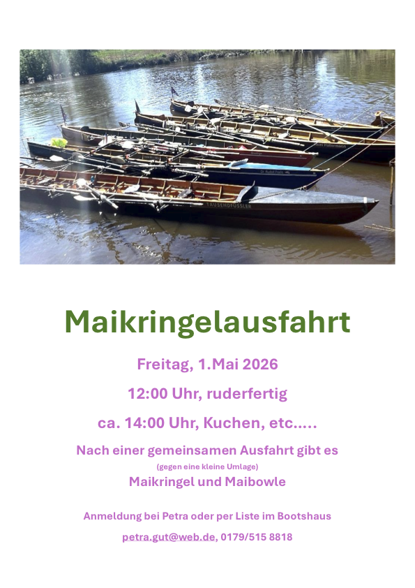 Aushang Maiausfahrt