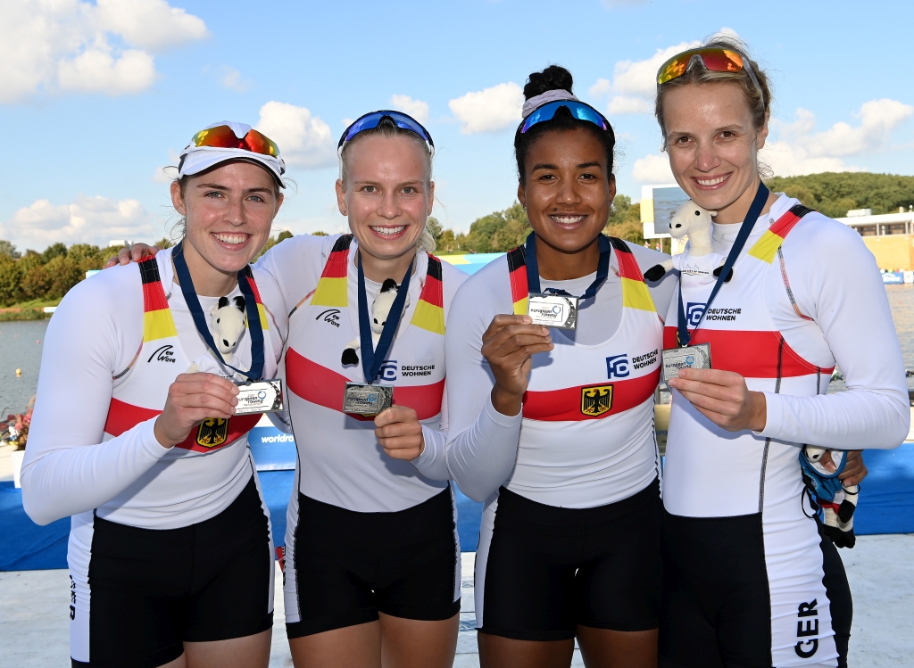 EM in Poznan: Frauen-Doppelvierer holt Silber